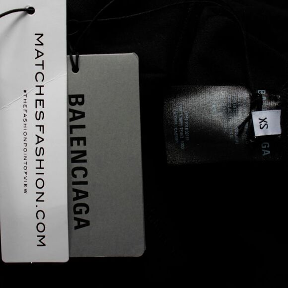 Balenciaga Rainbow Logo T-shirt in Black Cotton - Picture 5 of 6